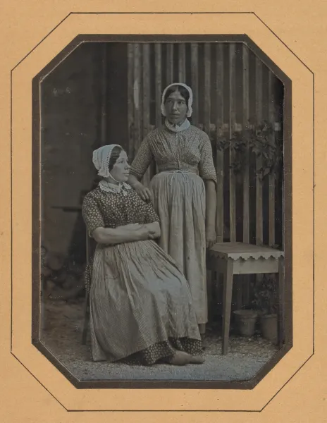 Lisette Gilliard et Susette Cuenoud à Beaulieu, entre 1840 et 1847 (84.XT.255.31)