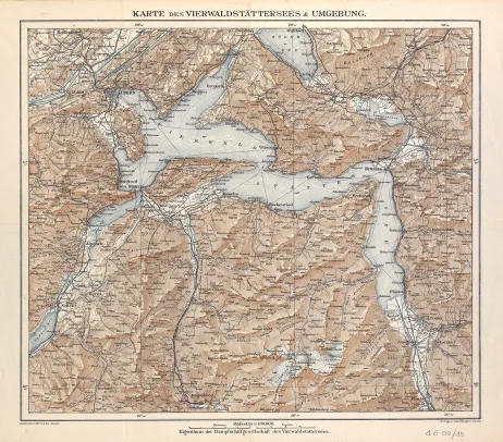 Karte des Vierwaldstättersees & Umgebung