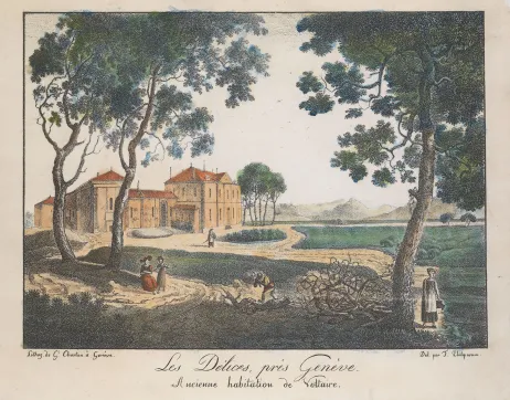 F. Philipesen, G. Charton, lithographe, Les Délices, près Genève. Ancienne habitation de Voltaire