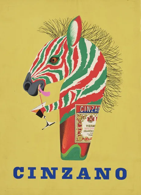 Cinzano, projet d’affiche, env. 1950